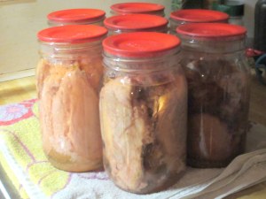 Canning Chicken - before being processed